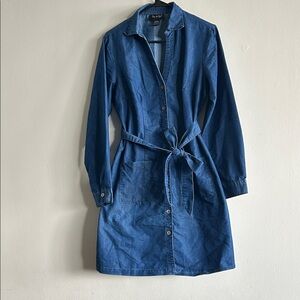 Step In Style Denim Button-Up Dress